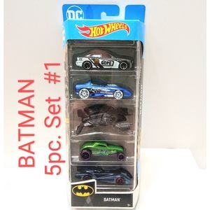 Hot Wheels 'Batman' 5 Car Collectible Set (#1) 1:64 Scale *NIB*